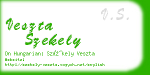 veszta szekely business card